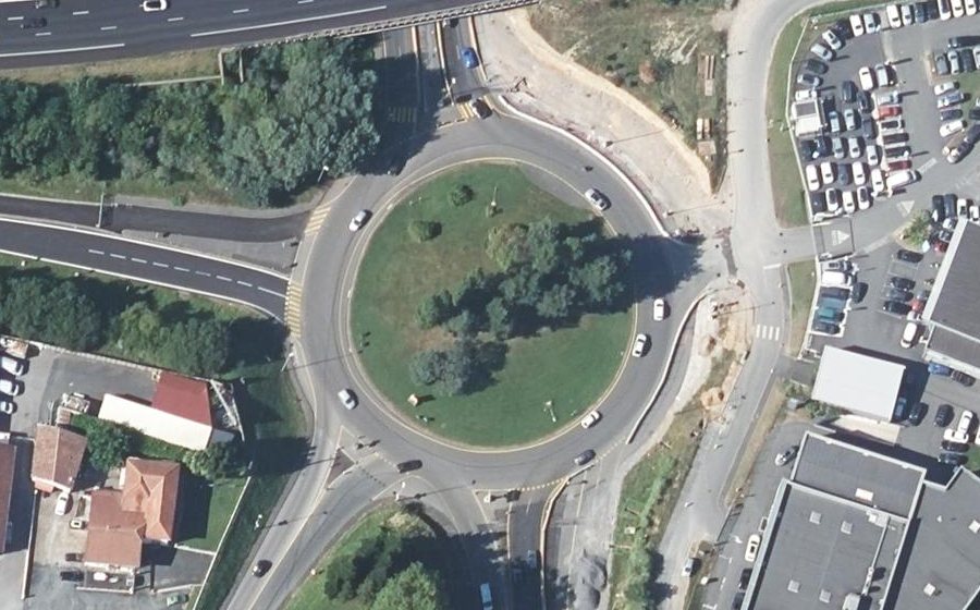 Vue aérienne du Rond-Point de Compagnet