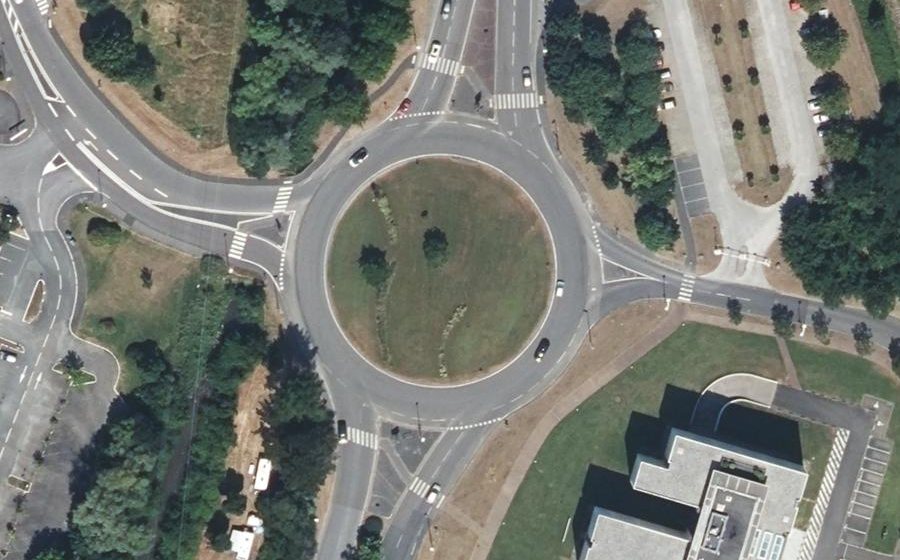 Vue aérienne du Giratoire de Lachepaillet