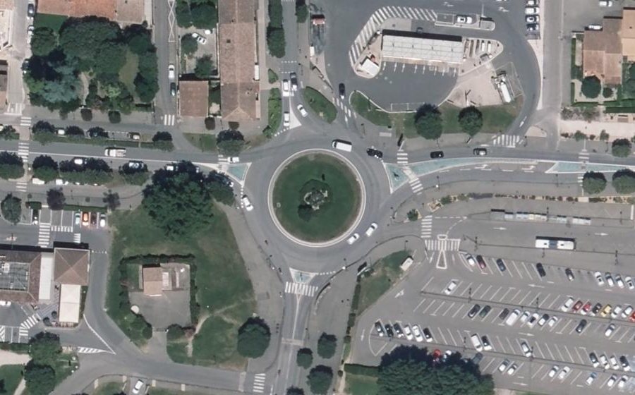 Vue aérienne du Rond-Point Place de la Libération