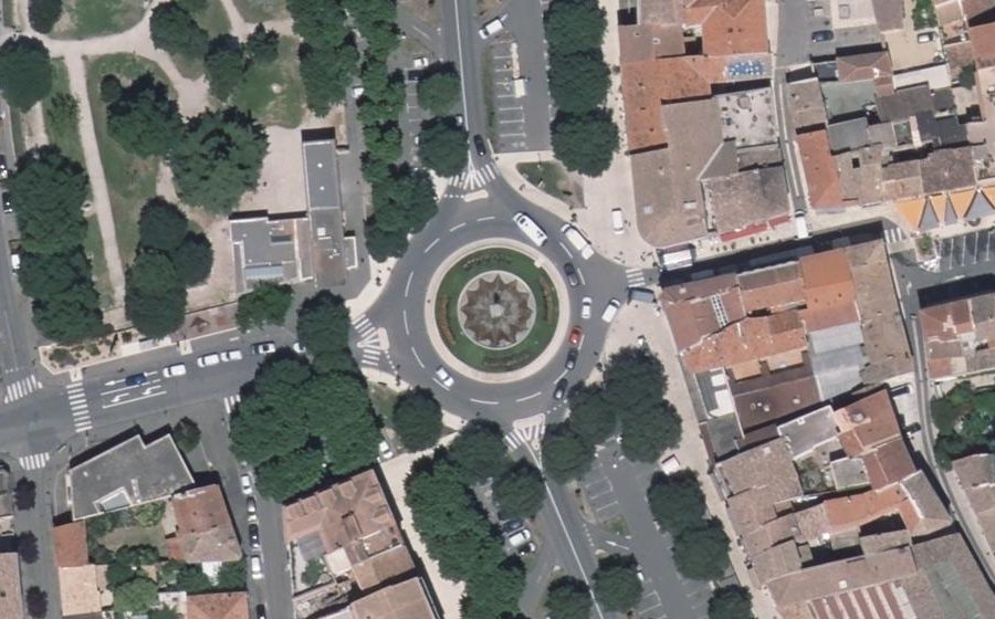Vue aérienne du Cours Aristide Briand