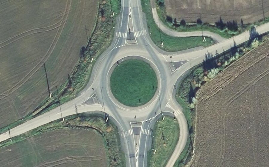 Vue aérienne du Giratoire des Cerisiers