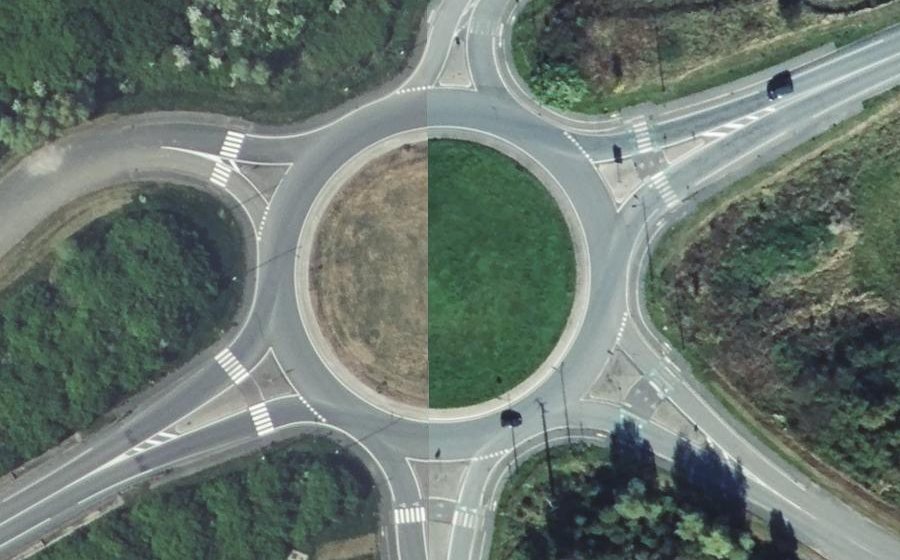 Vue aérienne du Rond-point anonyme n°234786658