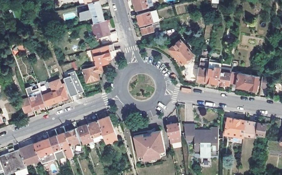 Vue aérienne du Rond-Point de Buthegnémont