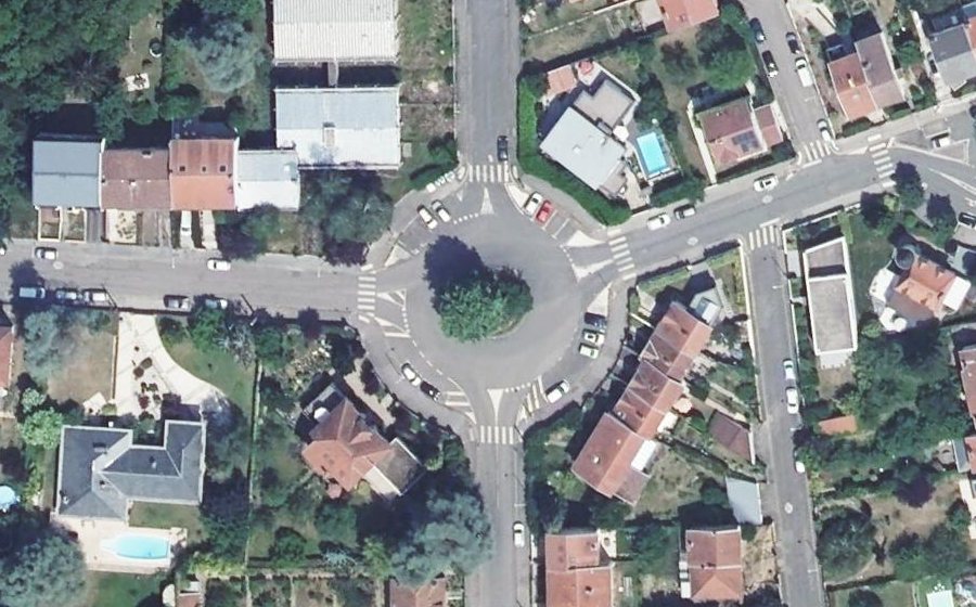 Vue aérienne du Rond-Point de Viray