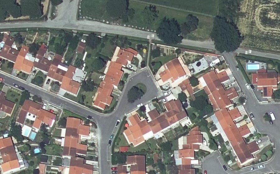 Vue aérienne du Rue de la Saune