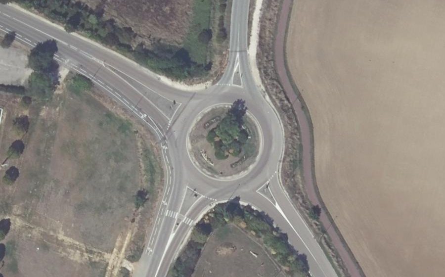 Vue aérienne du Rond-Point de la Côte d'Or