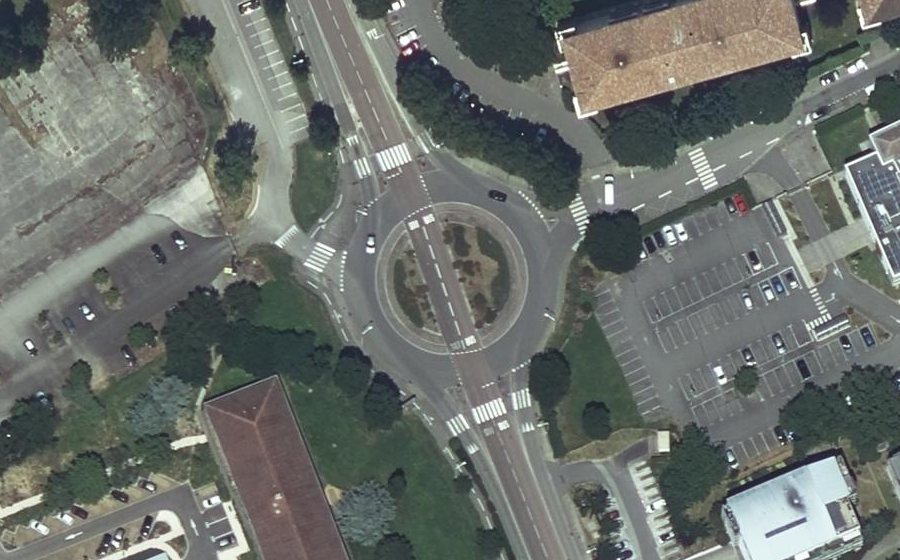 Vue aérienne du Rond-Point Saliège