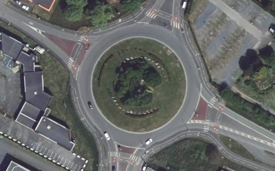 Vue aérienne du Rond-Point des Acacias