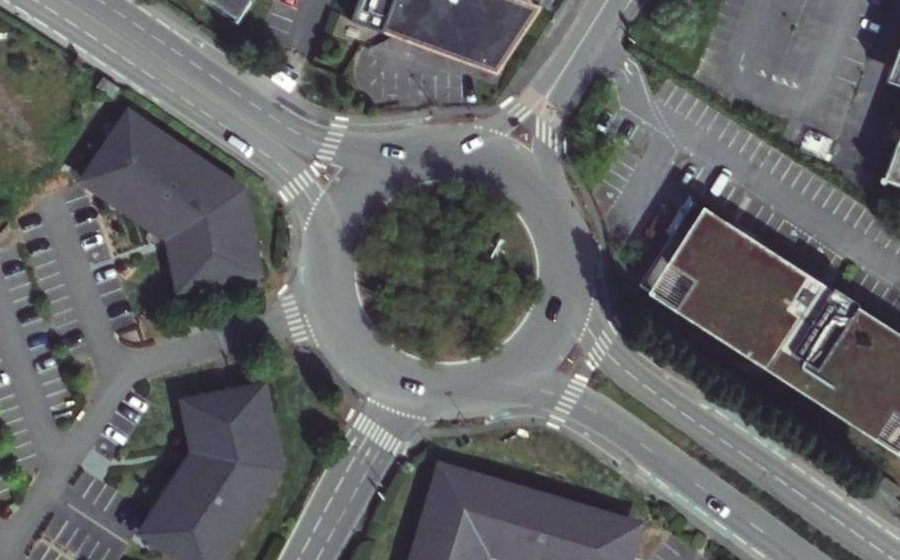 Vue aérienne du Rond-Point du Totem