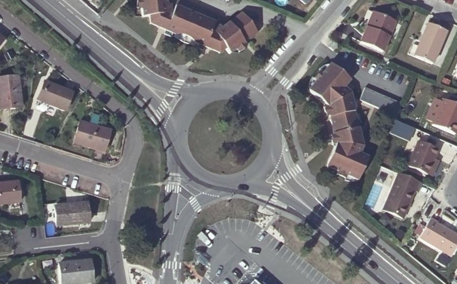 Vue aérienne du Rond-Point de la Paix