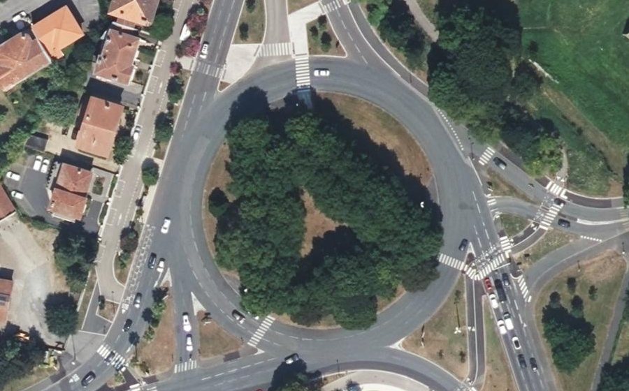 Vue aérienne du Carrefour Saint-Léon