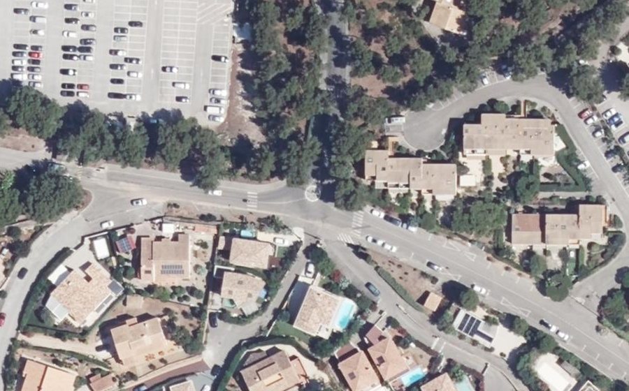Vue aérienne du Rond-Point des Engraviers