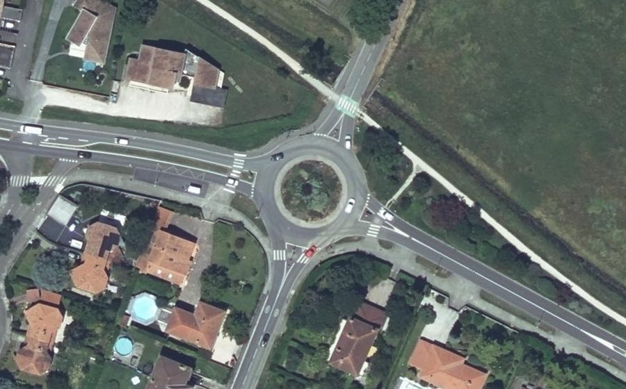 Vue aérienne du Rond-Point de la Jurge