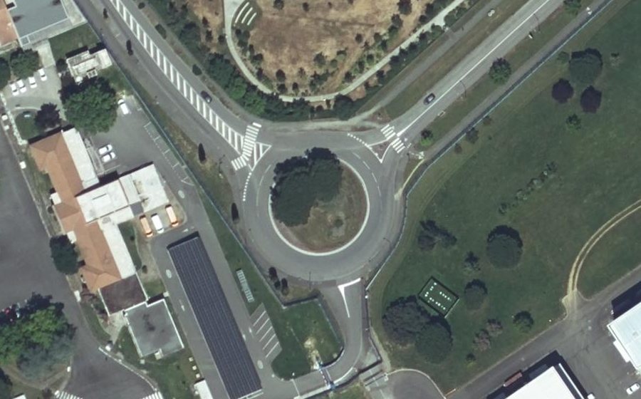 Vue aérienne du Rond-Point de l'aviation