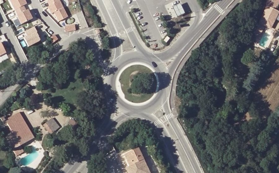 Vue aérienne du Rond-Point de l'Europe