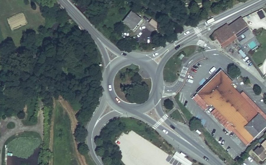 Vue aérienne du Rond-Point de l'Aussonnelle