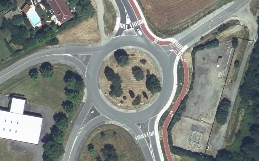 Vue aérienne du Rond-Point de Gimenells