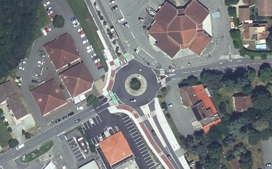 Vue aérienne du Rond-Point du Ruisseau