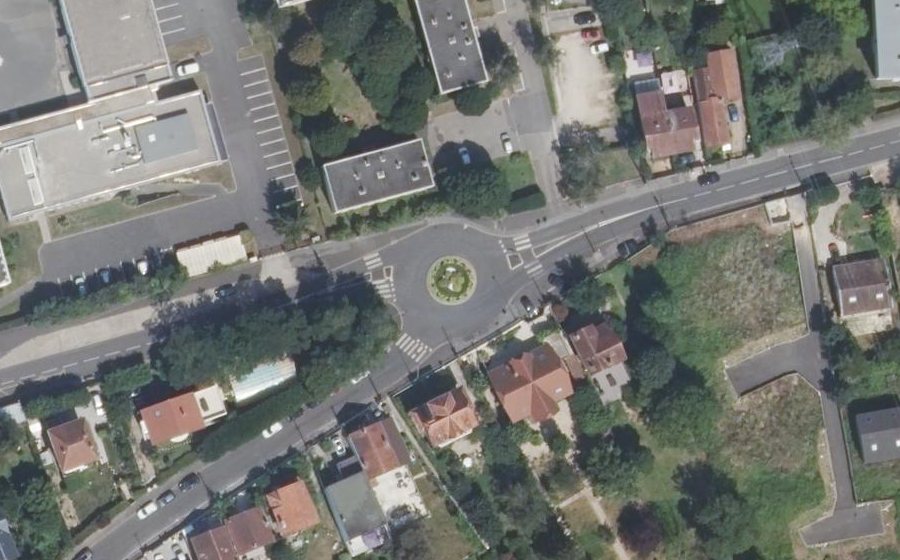 Vue aérienne du Rond-Point Bir Hakeim