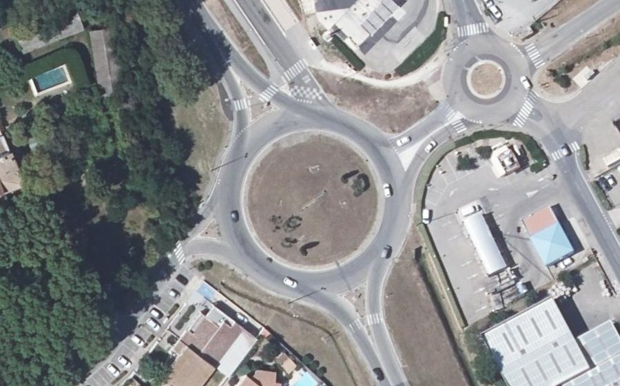 Vue aérienne du Rond-Point Fanfonne Guillerme