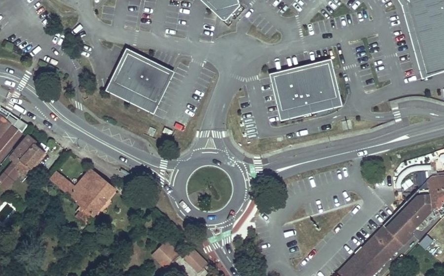 Vue aérienne du Rond-Point de la Gare