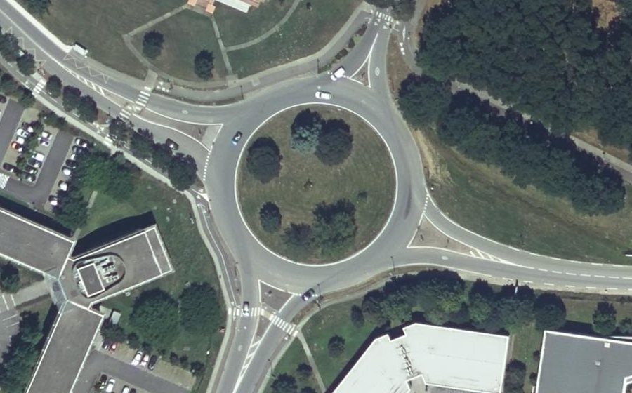 Vue aérienne du Rond-Point Victor Schoelcher