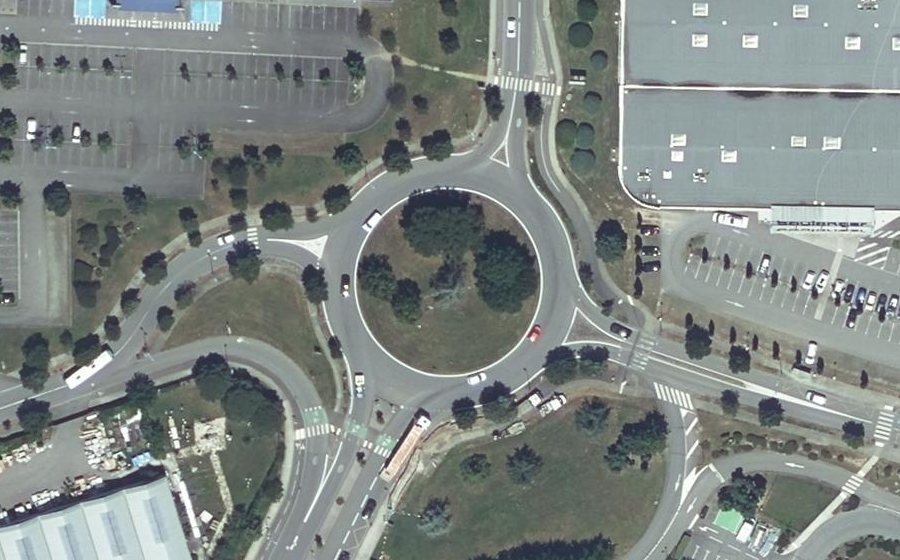 Vue aérienne du Rond-Point de Galilée