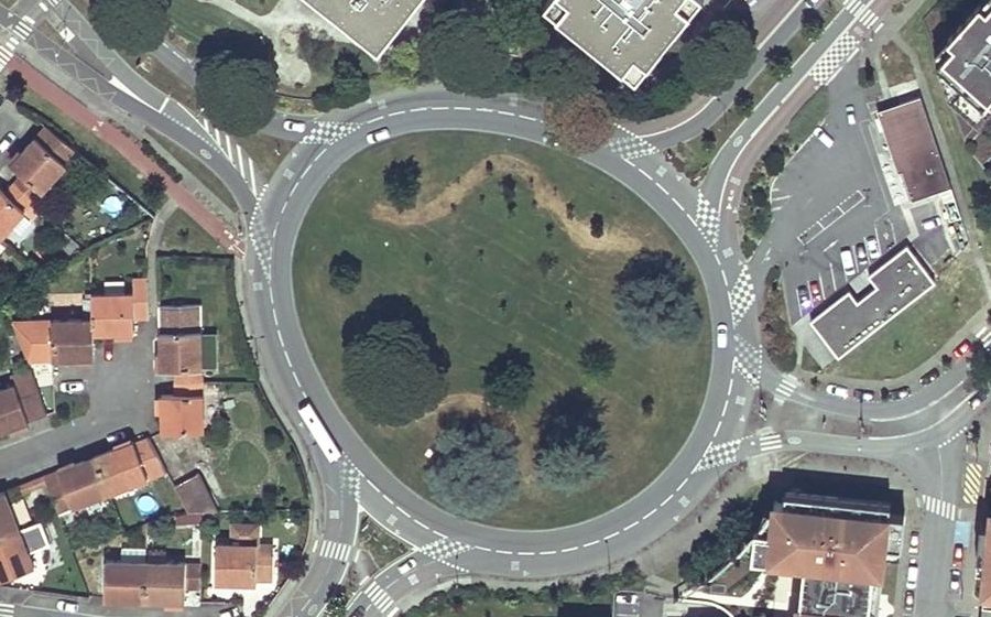 Vue aérienne du Rond-Point de Gascogne
