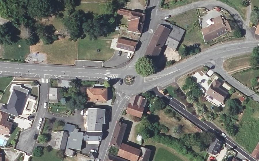 Vue aérienne du Rond-Point de la Patte d'Oie