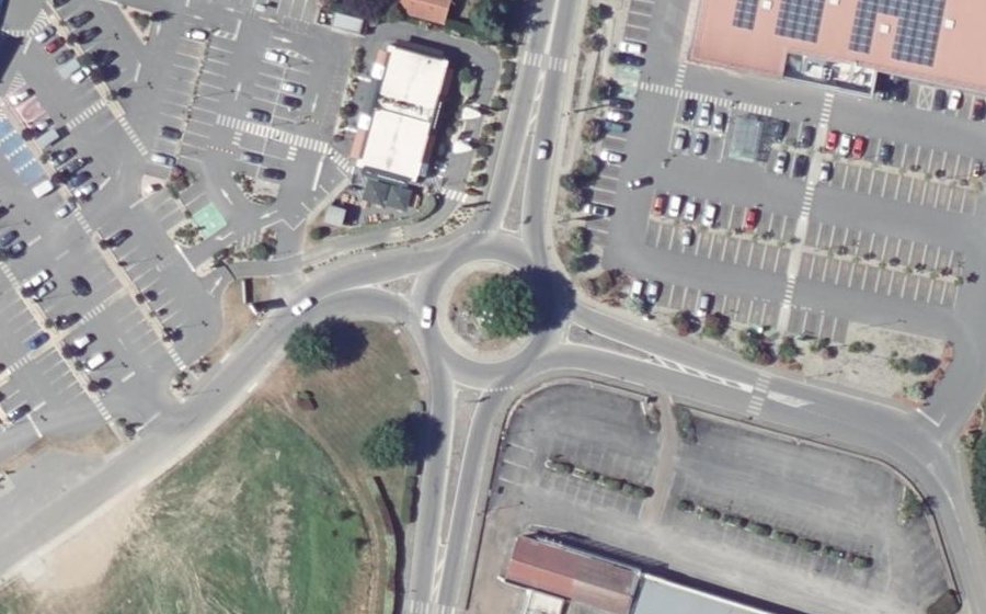 Vue aérienne du Giratoire de l'Entounadou