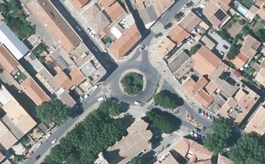Vue aérienne du Rond-Point Gambetta