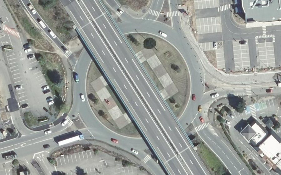 Vue aérienne du Rond-Point du Kaligone