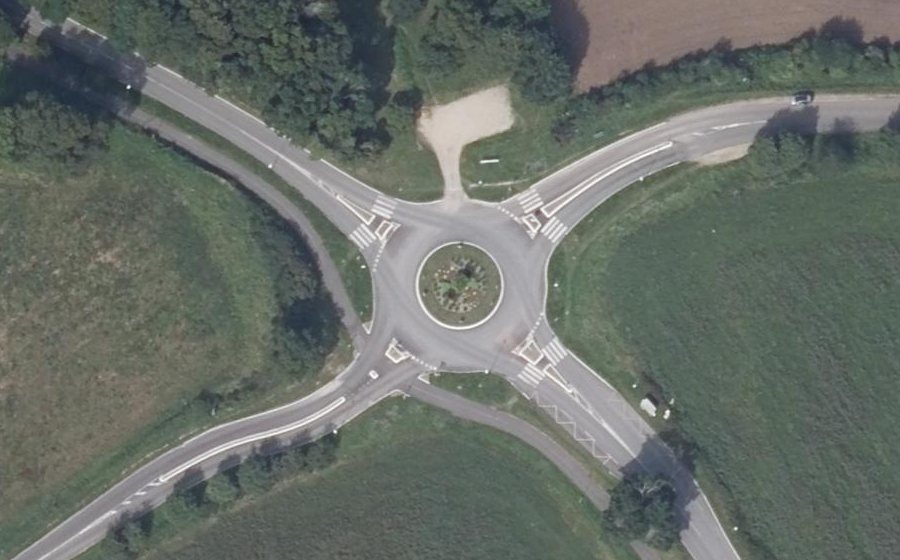 Vue aérienne du Rond-Point de Kerdy