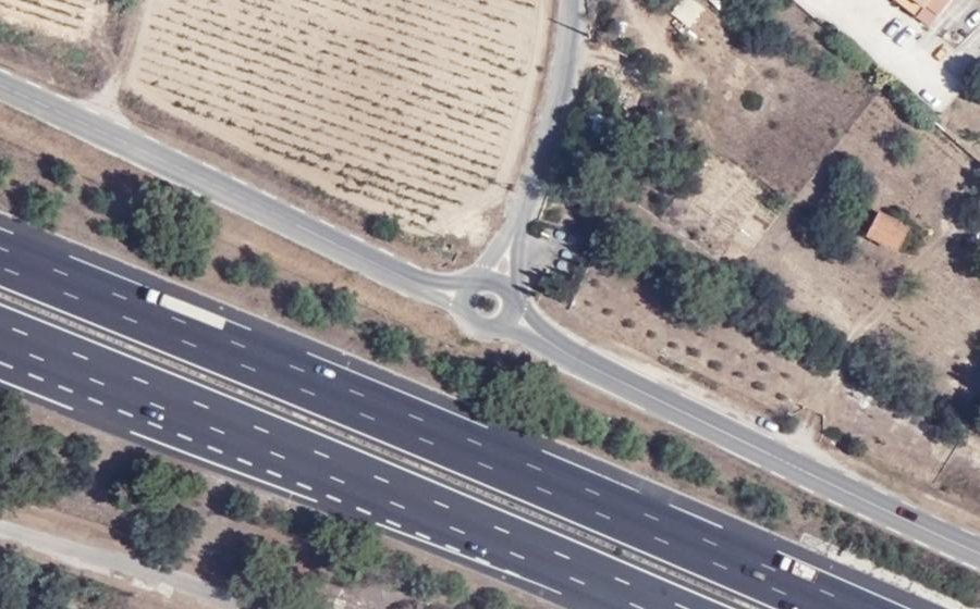 Vue aérienne du Rond-Point Marcel Mielle