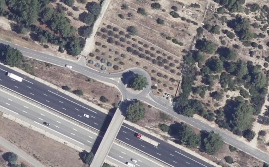 Vue aérienne du Rond-Point Augustin Canolle et Denis Canolle