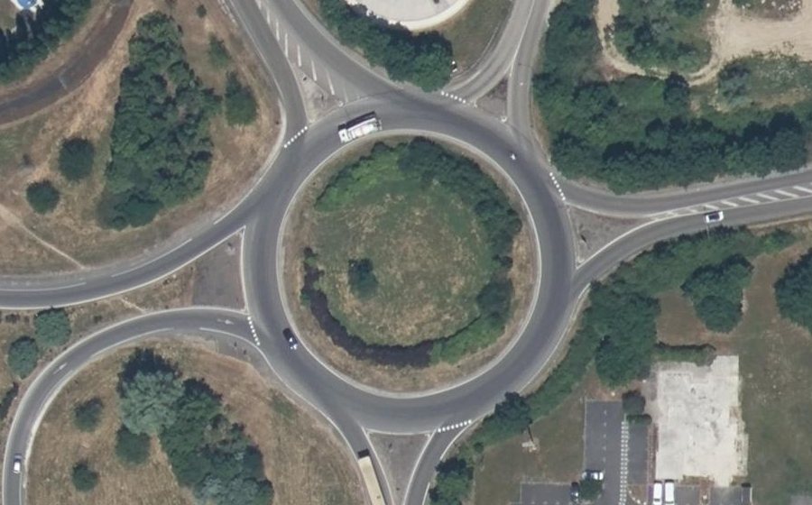Vue aérienne du Rond-Point de l'Europe