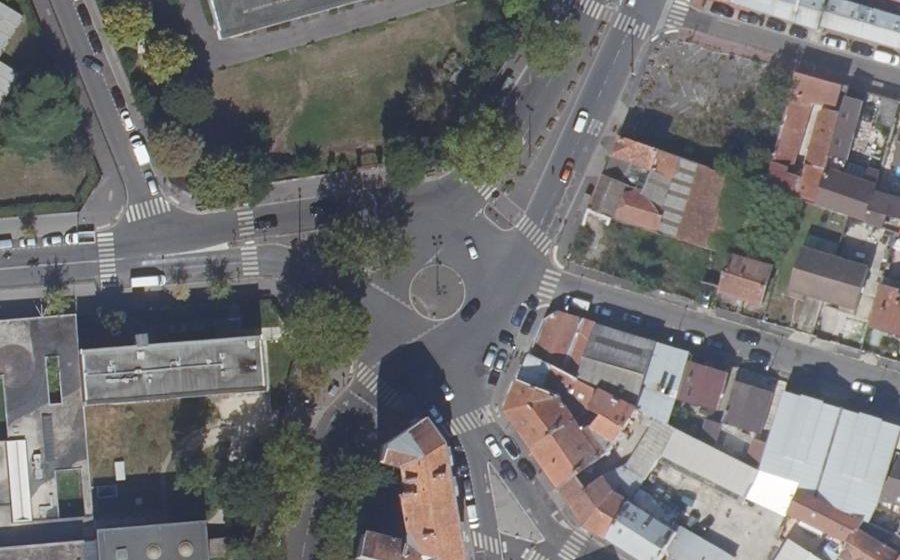 Vue aérienne du Place Cottin