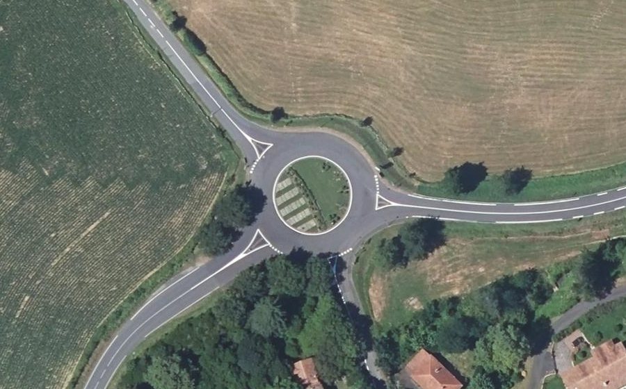 Vue aérienne du Trinketeko biribilgunea