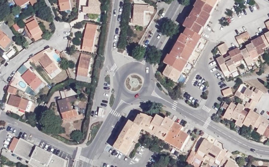 Vue aérienne du Rond-Point du Château