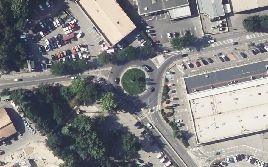 Vue aérienne du Rond-Point de la Blancherie