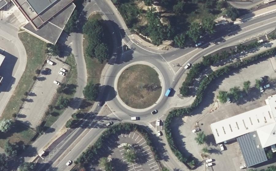 Vue aérienne du Rond-Point Barrida