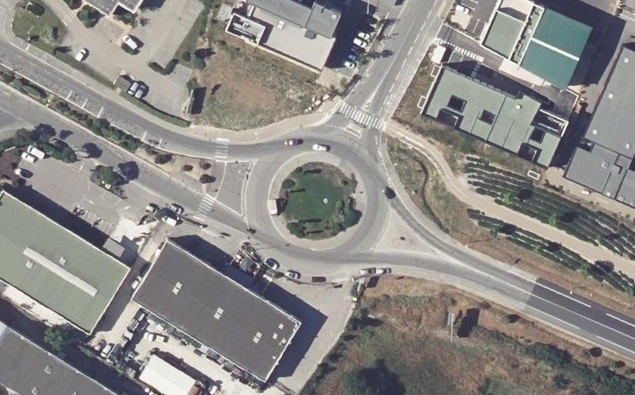 Vue aérienne du Rond-Point Jean-Baptiste Colbert de Seignelay