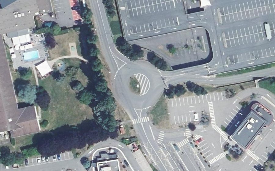 Vue aérienne du Rond-Point du Rouau