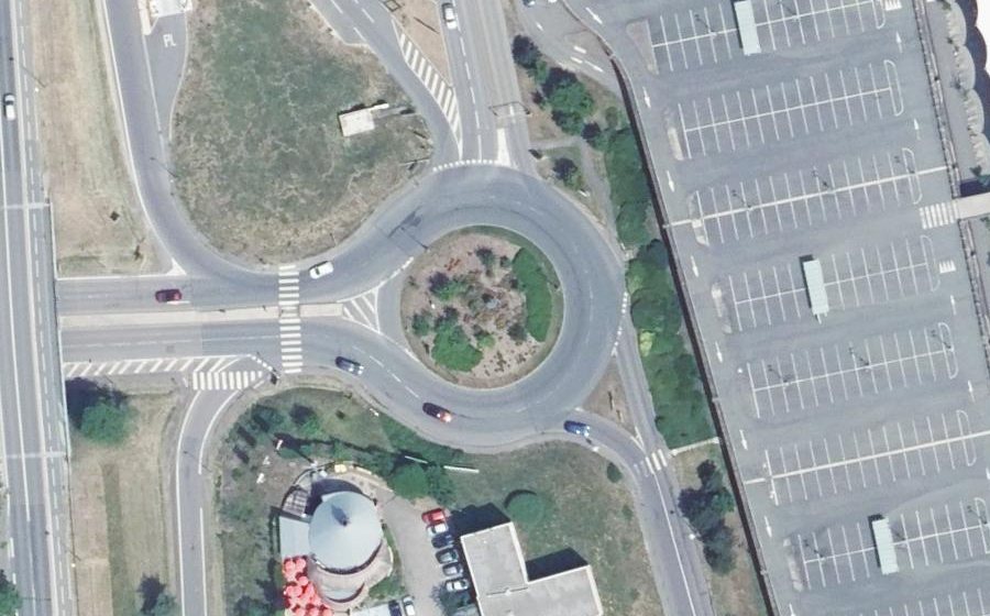 Vue aérienne du Rond-Point de la Genelière