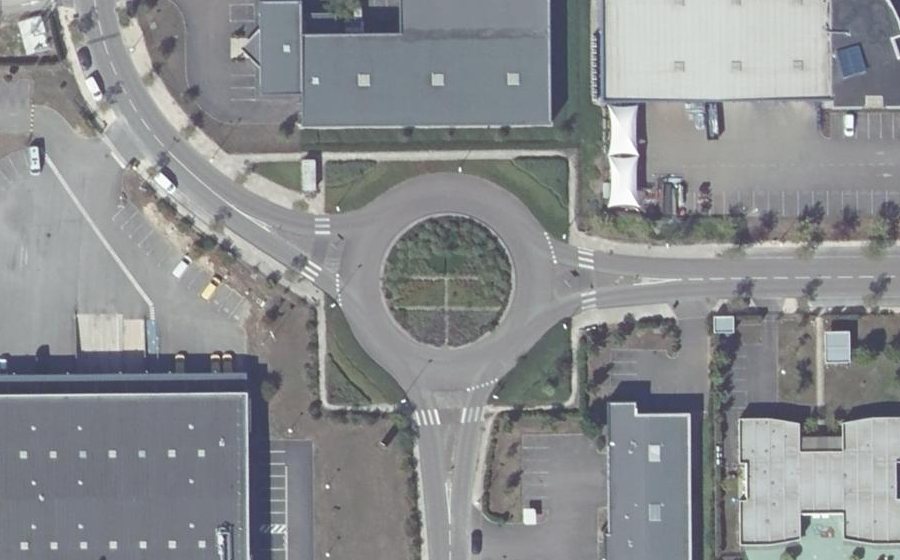Vue aérienne du Rond-Point Aimée-Marie Rossignol