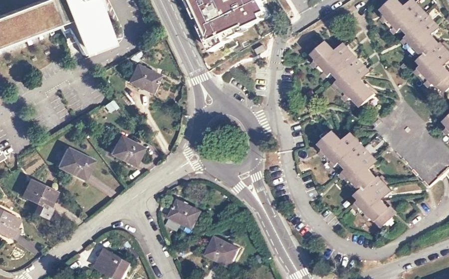 Vue aérienne du Avenue d'Aix-les-Bains