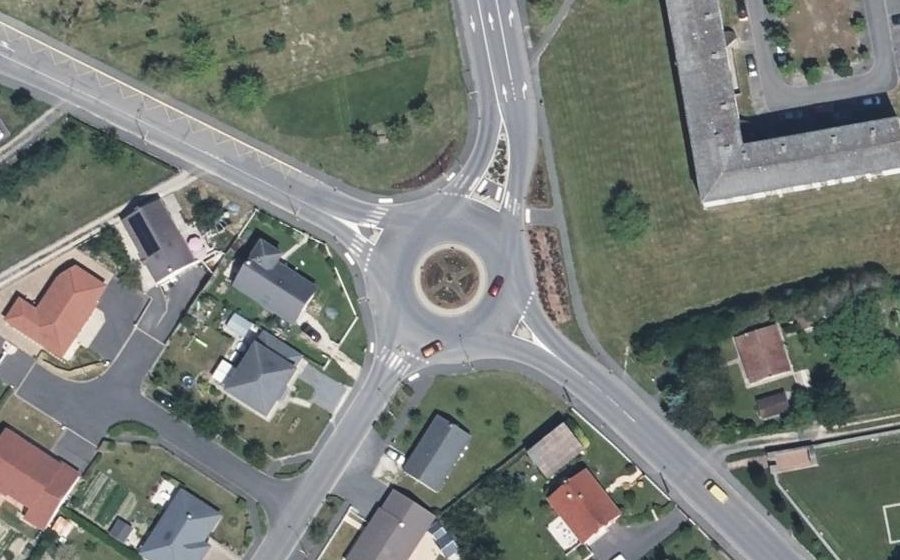 Vue aérienne du Rond-Point de Syrienne