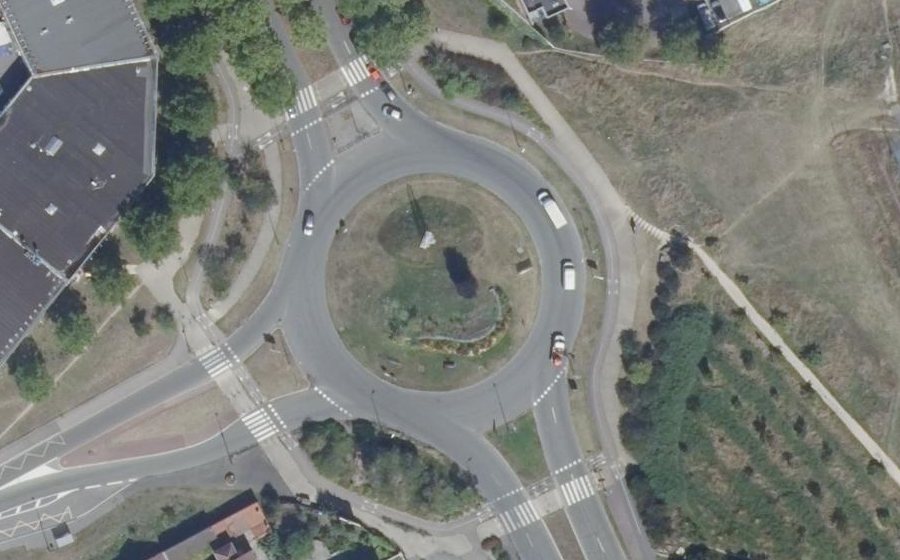 Vue aérienne du Rond-Point de l'Europe