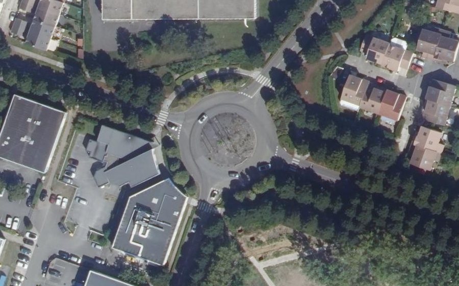 Vue aérienne du Rond-Point Claude Chappe