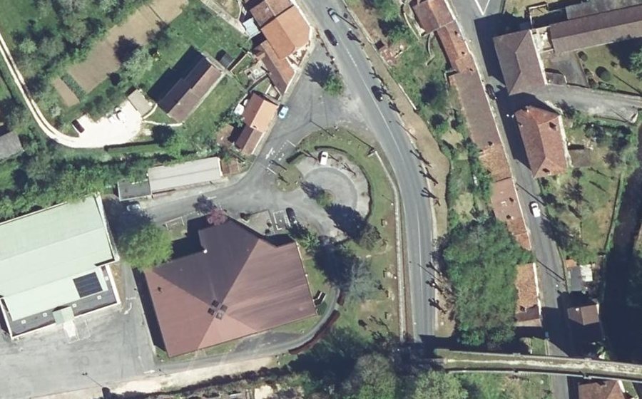 Vue aérienne de la Place des Droits de l'Homme